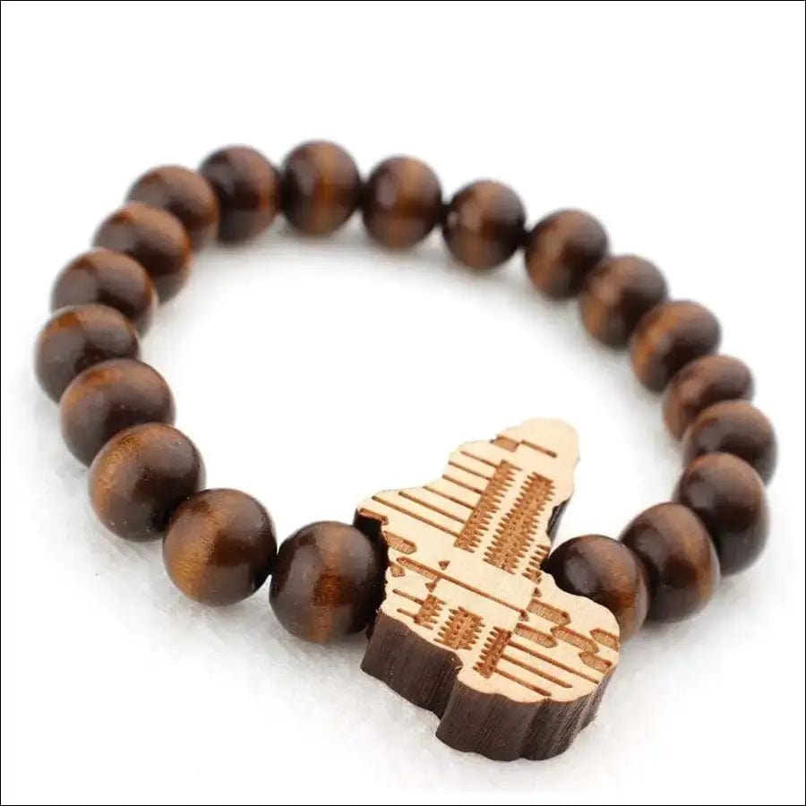 Wooden Africa Bracelet - 53210143-black-china BROKER SHOP