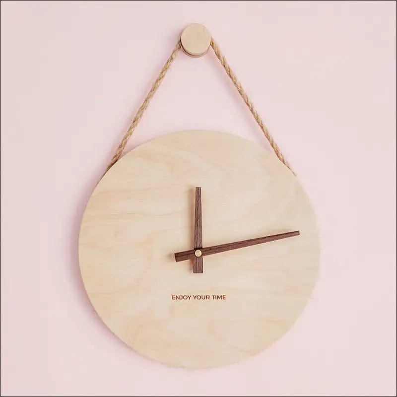 Wooden slings creative wall clock Nordic Japanese hot watch