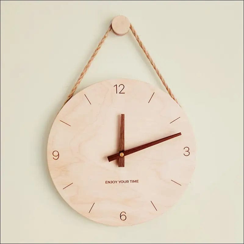 Wooden slings creative wall clock Nordic Japanese hot watch