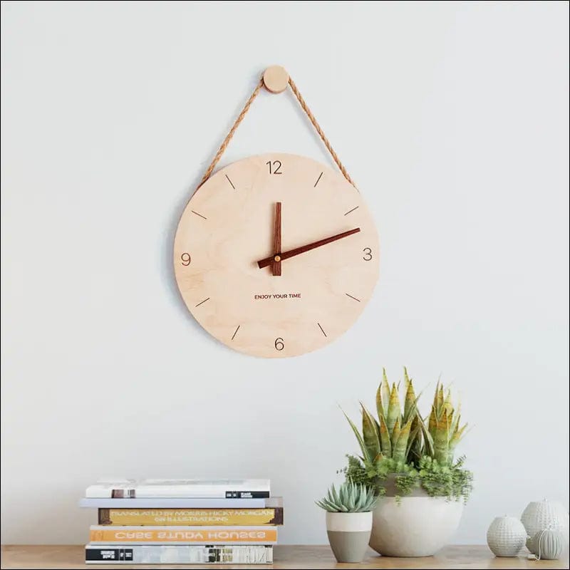 Wooden slings creative wall clock Nordic Japanese hot watch