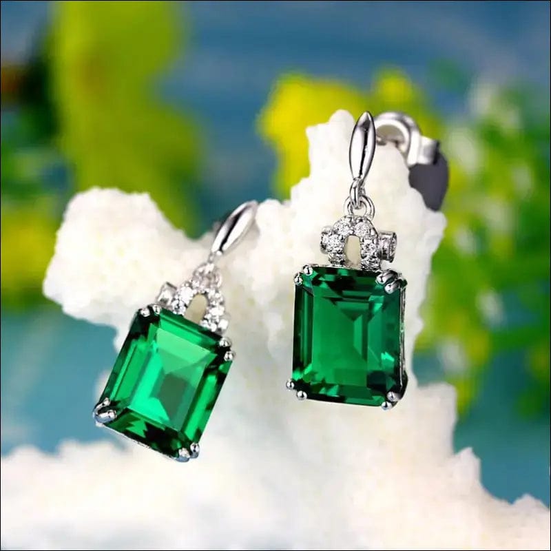 Zhenrong new European and American 925 silver-plated emerald