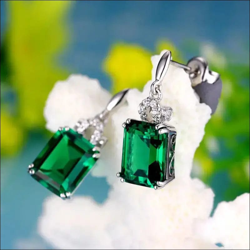 Zhenrong new European and American 925 silver-plated emerald