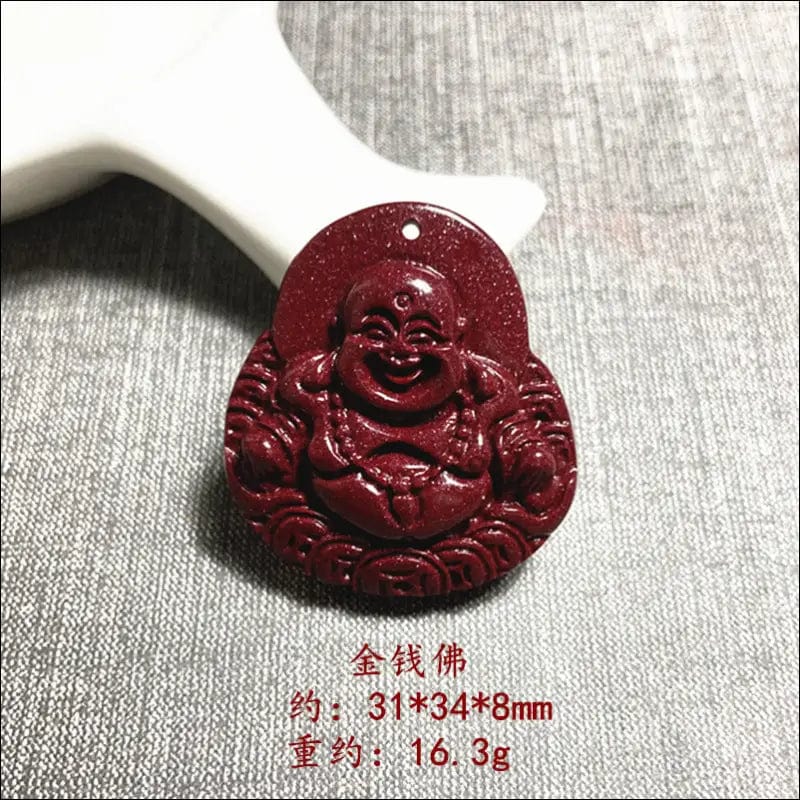 Zijin sand high content cinnabar buddha money bag - Money