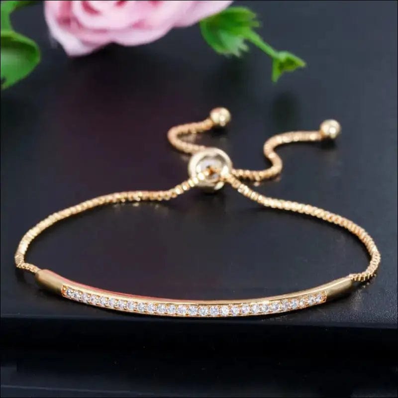 Zirkonia Armband - Gold - 63460322-gold BROKER SHOP BUY NOW