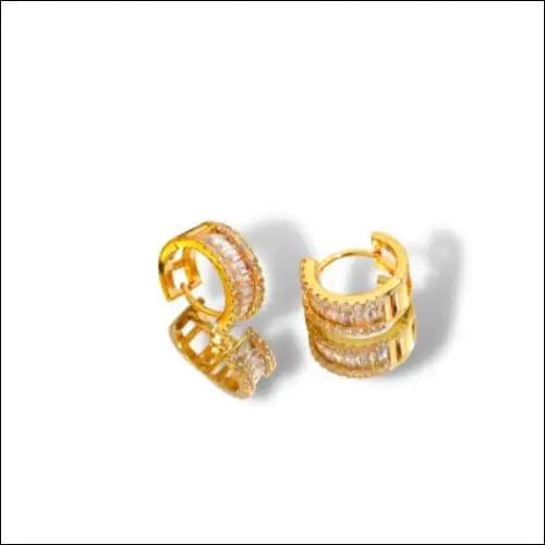 Zirkonia Ohrringe Rund - 48453883-gold BROKER SHOP BUY NOW