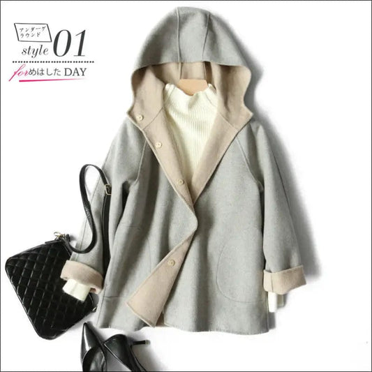 ZOJ quality double-sided woolen coat female small child 2021