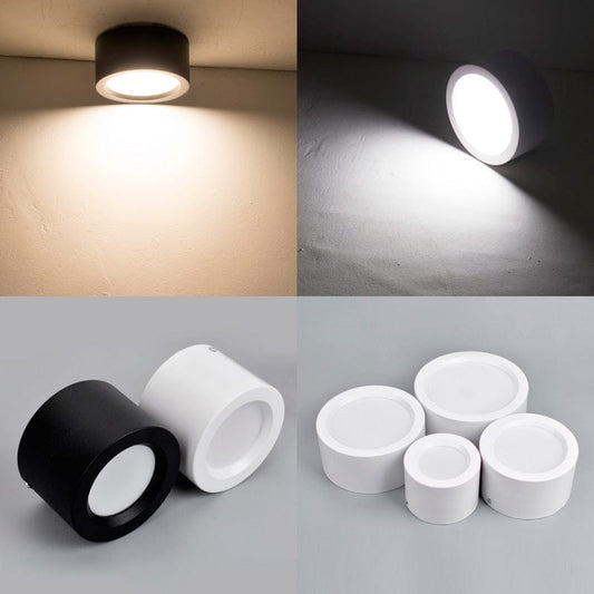 LED ceiling lamp free of hole suction top cylinder 5 inch 6 inch 8 inch shop LED light new black cartridge lamp