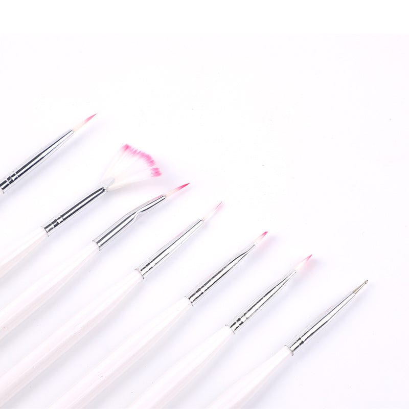 Nail tool nail pole set 7 packs of painted flower drawn pen nail oil glue thicker short pole nail set