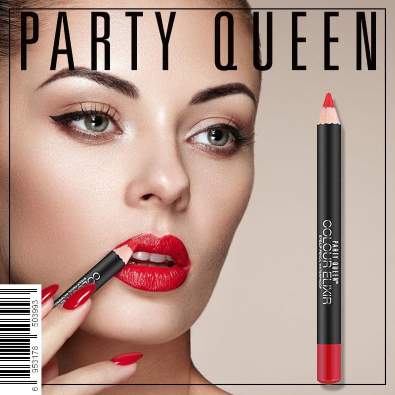 Authentic beauty partyQueeen art lottery wooden lip wire wholesale multi-purpose waterproof soft lips pen red pen