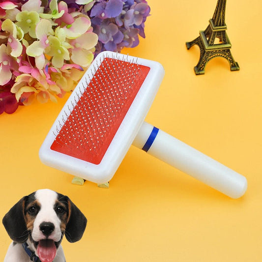 Manufacturers Wholesale White Plastic Slee Pets Comb Bags Type Dog Comb Cat Neckband Cover Protection Point Hair Comb