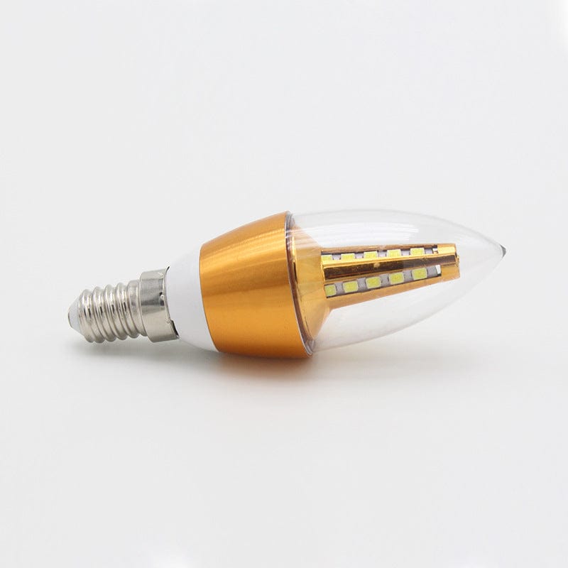 E14LED candle light bulb 5W small screw E27 white smooth light yellow light home energy-saving lamp LED spike tail