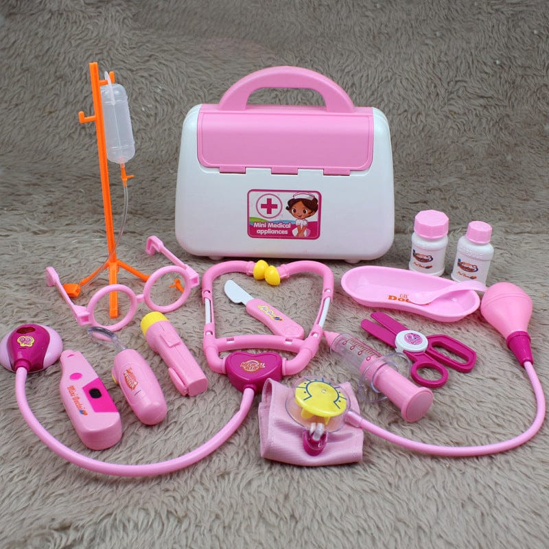 Factory direct children's family doctor toy heartbeat light stethoscope girl play nurse set