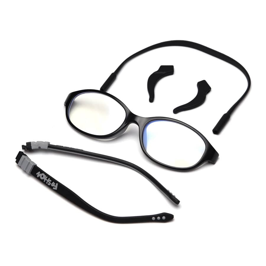 B9005 silicone compression enfant étudiant vue rapprochée lunettes cadre hommes fille lumière bleue lunettes