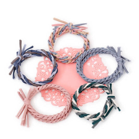 Version coréenne directe d'usine des couleurs twist scorpion haute résistance élastique corde à tricoter anneau de cheveux corde à cheveux nouée tricotée à la main