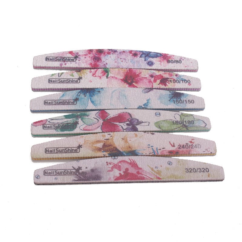 Cross-border specializes in new high-quality printing nail files to fight the armor frustrated sand strip flower nail tool