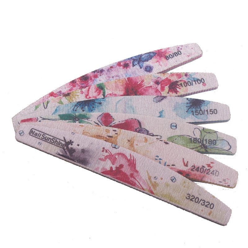 Cross-border specializes in new high-quality printing nail files to fight the armor frustrated sand strip flower nail tool