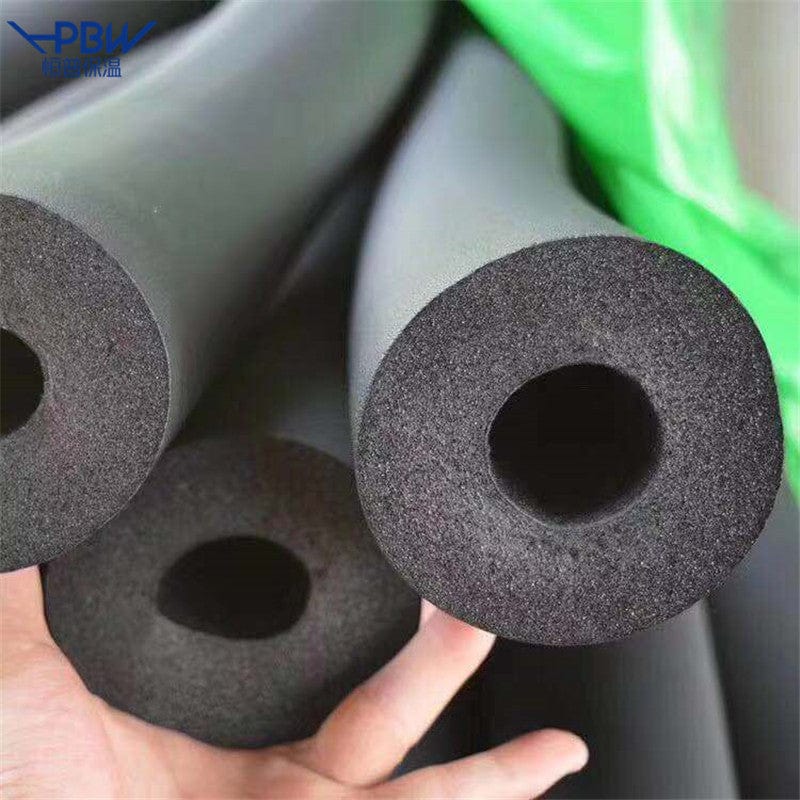 B1-level flame retardant air conditioning pipe rubber and plastic pipe black closed hole rubber-placed aluminum foil composite rubber