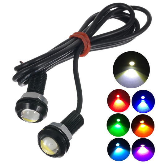Car LED light 18mm eagle eye lamp 9W thin rogue screw counterattack light waterproof LED light light