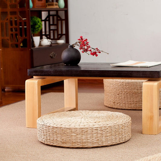 Household tea ceremony grass mat yoga mat kneeling worship mat futon meditation mat Zen mat straw weaving thickened tatami cushion
