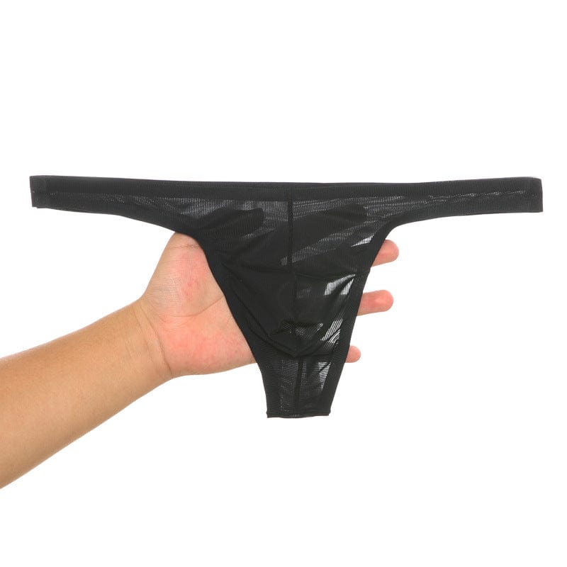 Manufacturers wholesale men's seamless clings, thin festival, short day, simple semi-transparent U-exposed buttocks ventilation underwear exit