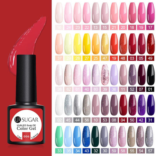 UR SUGAR cross-border manicure pure color nail polish phototherapy nail glue solid color nail polish 122 color barbie glue