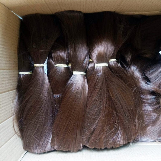 Fake sending spot matted fiberizable raw material high temperature wire uncovered processing hair black long straight hair wholesale