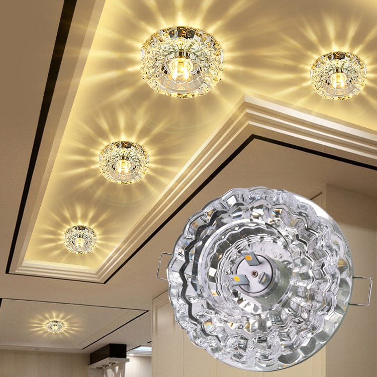 Factory direct LED crystal spotlight embedded cartridge Living room ceiling ceiling light hole light cross light corridor light