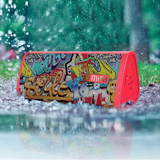 Mifa Outdoor Waterproof Bluetooth Speaker A10 Wireless Mini Subwoofer Outdoor Portable Speaker Graffiti Color