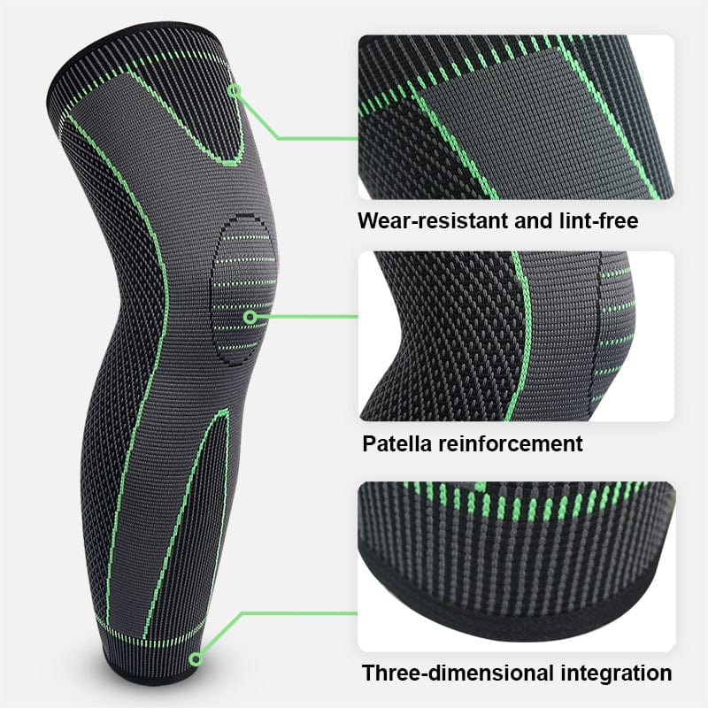Knitted nylon sports extended knee pads for men and women autumn and winter protection thigh basketball football mountaineering warm knee pads