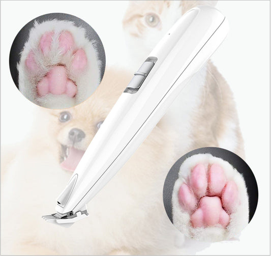 Electric Pet Shaver LED Light Cat Dog Claw Sharp House Cut Mechanic Push Shazing Bar