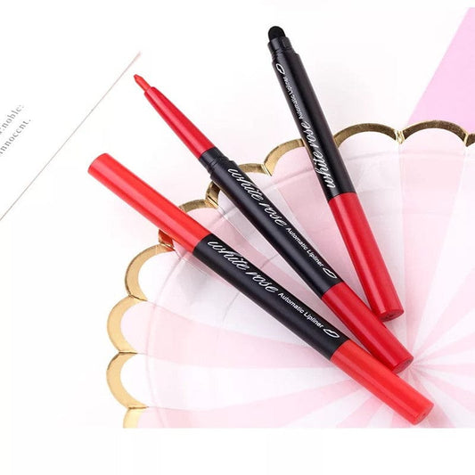 Rose girl double-headed automatic rotating lip line waterproof lasting makeup does not take eliminate mouth red pen 5028