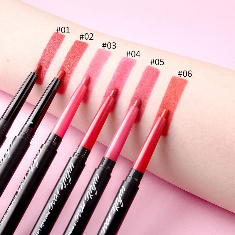Rose girl double-headed automatic rotating lip line waterproof lasting makeup does not take eliminate mouth red pen 5028