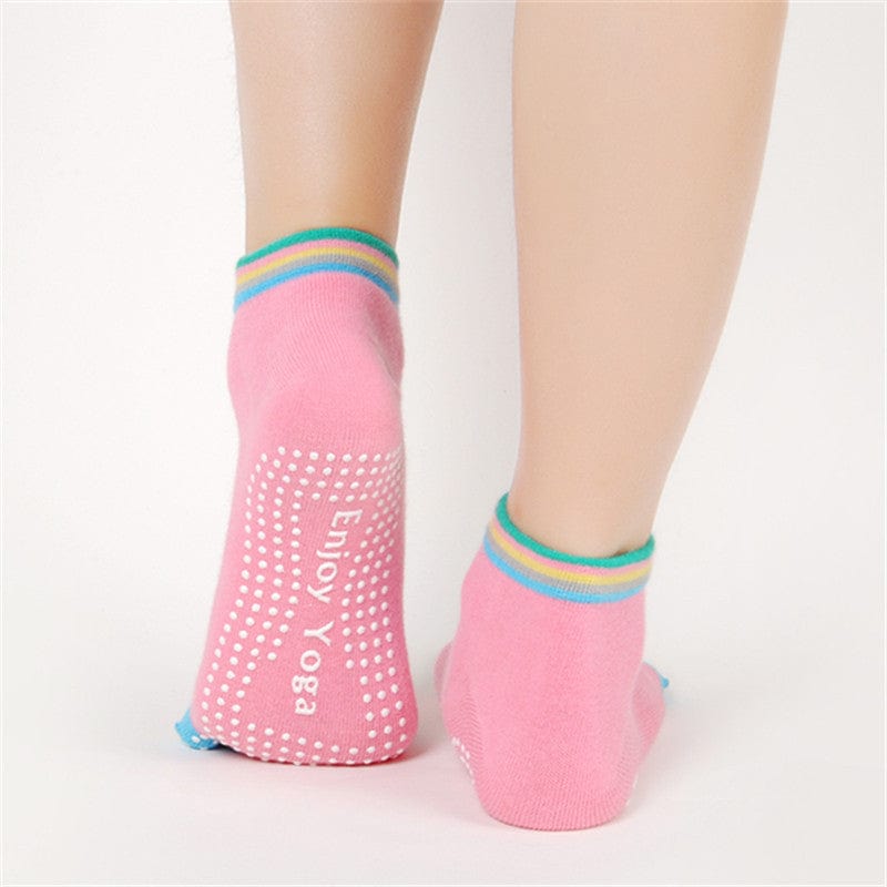 Factory direct ladies belt back and non-slip cotton yogi sock health sports odor toe floorings five finger socks