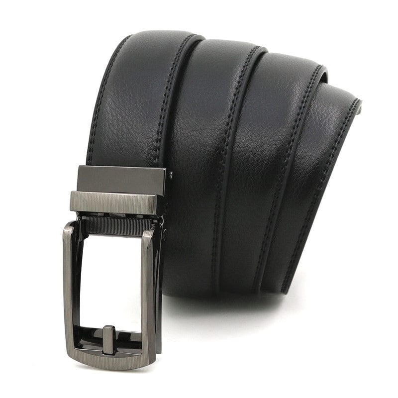 Cinturón de clic para hombre de comercio exterior, cinturón de aguja falsa, hebilla automática, 2 fabricantes de cinturones de cuero al por mayor