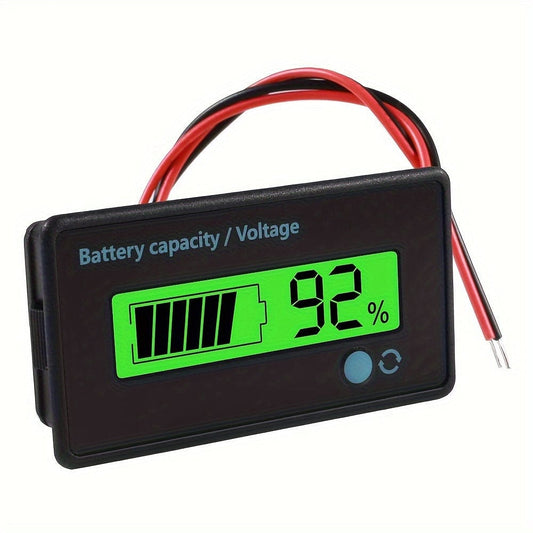 DC 5-73V 12V 24V 36V 48V 72V Lead Acid Lithium Battery Capacity Indicator Car Motorcycle Digital Voltmeter Voltage Tester Meter Tool