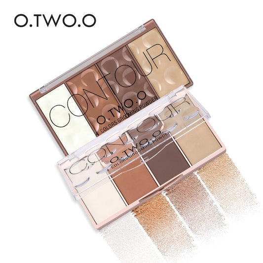 O.Two.o four-color blush repair powder pan shadow modified face contour repair powder 4 groups of color N9110