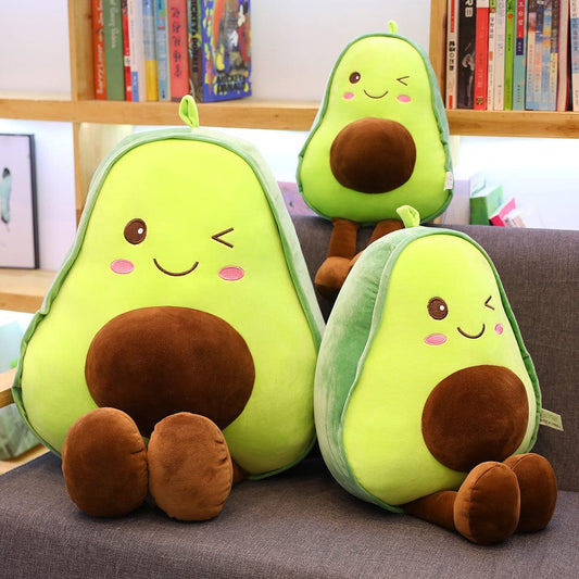 Net red with paragraph INS avocado pillow plush toys cute creative fruit cloth doll lean men and women gift