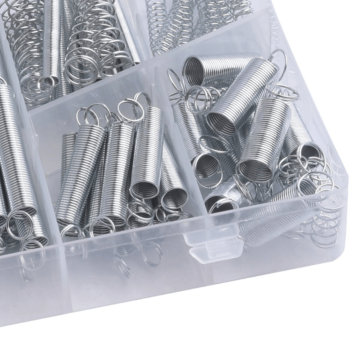 200-Piece Zinc-Plated Steel Spring Assortment Set - Electrical Hardware Compression & Extension Springs