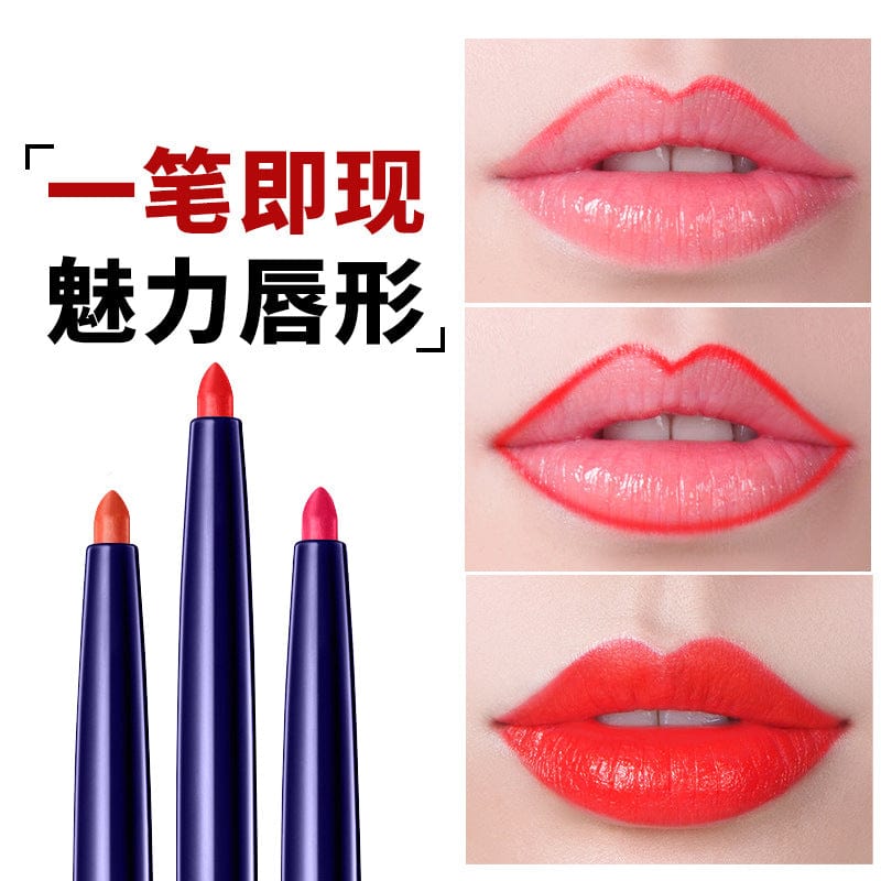 VLONCA Vernoni double-headed red lip wire thread stereo plastic belt lip brush is not easy to remove makeup manufacturers