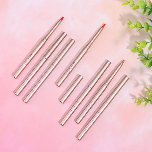Factory direct rotation automatic lip lines Lip pencils waterproof nude makeup keep long-lasting non-decolorization mouth red pen genuine
