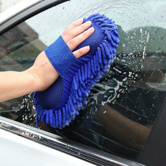 Car Motorcycle Washing Sponge Brush Soft Chenille Microfiber For Car Body Cleaning Water Absorbtion Sponge Brushes Detailing Washer