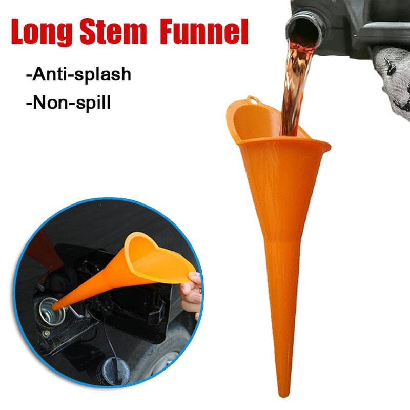 Motorcycle Long Stem Funnel Gasoline Oil Fuel Filling Tools Anti-splash Plastic Funnel Motorcycle Refueling Tools Auto Accessories