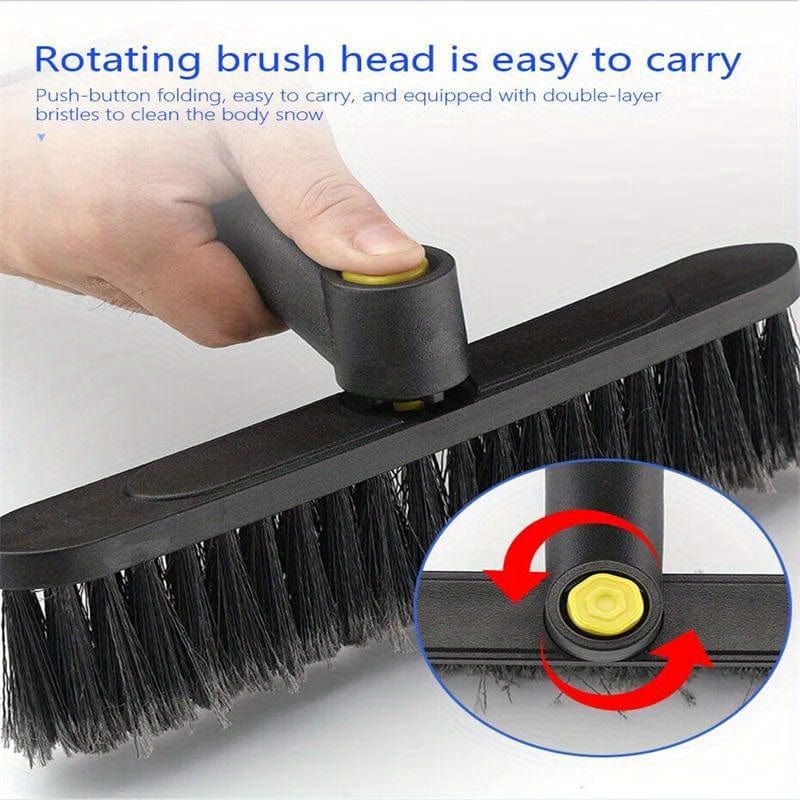 3-in-1 Retractable Car Windshield Ice Scraper Glass Wiping Tool Retractable Broom A Cool And Practical Snow Removal Gadget
