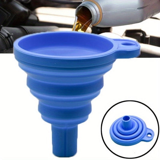 Motorcycle Engine Oil Funnel, Car Universal Silicone Liquid Funnel, Foldable Portable Car Oil Change Funnel, Telescopic Long Neck Liquid Funnel