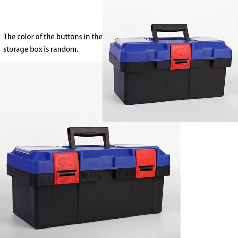 2pcs Large And Small Multifunctional Toolboxes Lego Hardware Car Kit Portable Plastic Household Thicken