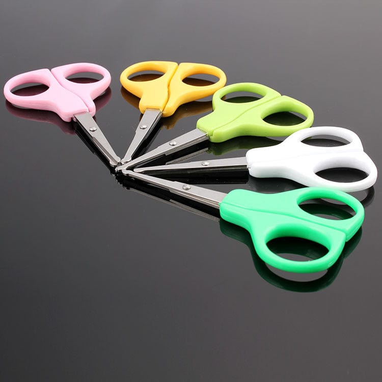 Supply plastic handle baby scissors mitigation meat nail cut newborn nail baby safety round head scissors