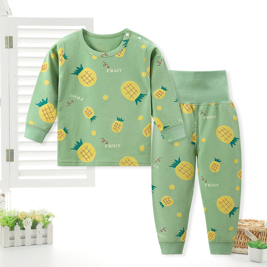 Printemps et automne nouveaux sous-vêtements en coton pour enfants manches infantile maison taille haute talents, hommes et femmes, bébé, vêtements d'automne