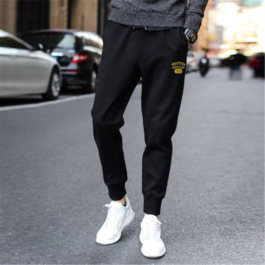 Bouquel-pantalones finos rectos de nueve puntos para hombre, ropa deportiva informal, versión coreana, primavera y verano, 2021