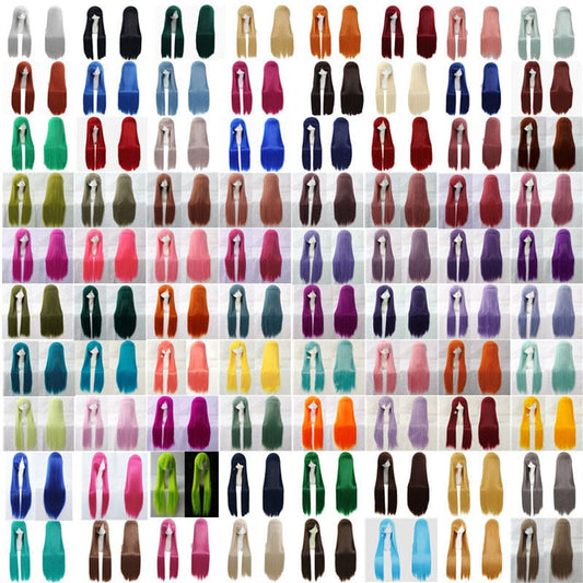 COSPLAY fake universal 100cm color long straight hair CO animation foreign trade hot high temperature wire 099