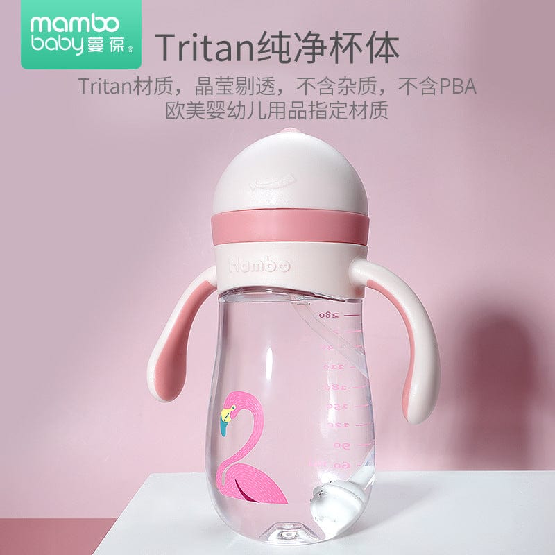 Manbao wholesale baby learning drinking cup children's water cup straw cup baby leak-proof water cup drinking water with handle wholesale